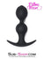 0783M      Double Bulb Black Silicone Anal Plug - MEGA Deal MEGA Deal   , Sub-Shop.com Bondage and Fetish Superstore