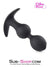 0783M      Double Bulb Black Silicone Anal Plug Anal Toys   , Sub-Shop.com Bondage and Fetish Superstore