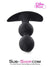 0783M      Double Bulb Black Silicone Anal Plug - MEGA Deal MEGA Deal   , Sub-Shop.com Bondage and Fetish Superstore