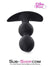 0783M-SIS      Sissy Submissive Double Bulb Black Silicone Anal Plug Sissy   , Sub-Shop.com Bondage and Fetish Superstore