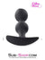 0783M      Double Bulb Black Silicone Anal Plug - MEGA Deal MEGA Deal   , Sub-Shop.com Bondage and Fetish Superstore