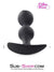 0783M-SIS      Sissy Submissive Double Bulb Black Silicone Anal Plug Sissy   , Sub-Shop.com Bondage and Fetish Superstore
