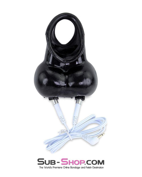 7846M      Sub-Shock Electro-Stim Ball Torture Cage with Cock Ring Cock Cage   , Sub-Shop.com Bondage and Fetish Superstore