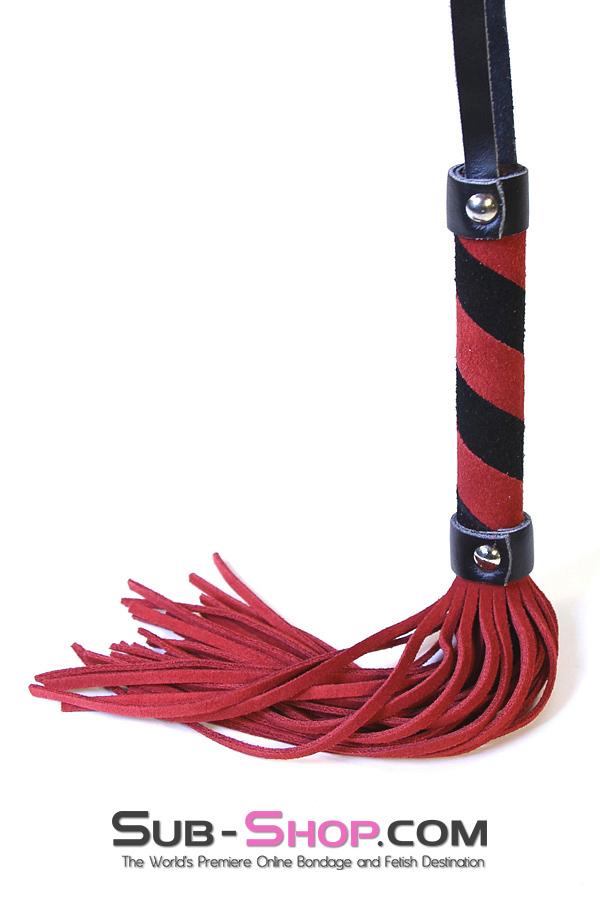 7852DL      Little Stinger Red & Black Suede Whip - LAST CHANCE - Final Closeout! MEGA Deal   , Sub-Shop.com Bondage and Fetish Superstore