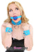 7055A      Candy Blue Leather Bondage Wrist Cuffs Cuffs   , Sub-Shop.com Bondage and Fetish Superstore