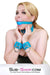 7055A      Candy Blue Leather Bondage Wrist Cuffs Cuffs   , Sub-Shop.com Bondage and Fetish Superstore