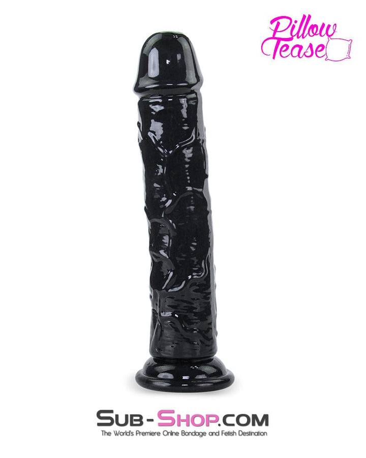 7854M      Large Jelly Realistic Dong, Black Dildo   , Sub-Shop.com Bondage and Fetish Superstore