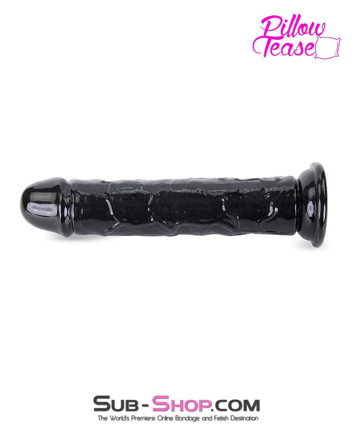 7854M      Large Jelly Realistic Dong, Black Dildo   , Sub-Shop.com Bondage and Fetish Superstore