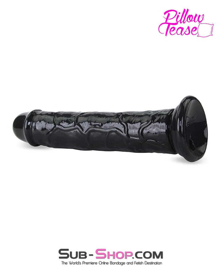 7854M      Large Jelly Realistic Dong, Black Dildo   , Sub-Shop.com Bondage and Fetish Superstore