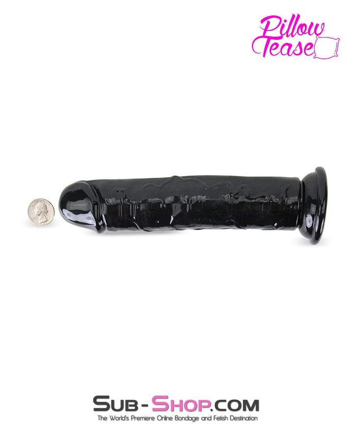 7854M      Large Jelly Realistic Dong, Black Dildo   , Sub-Shop.com Bondage and Fetish Superstore