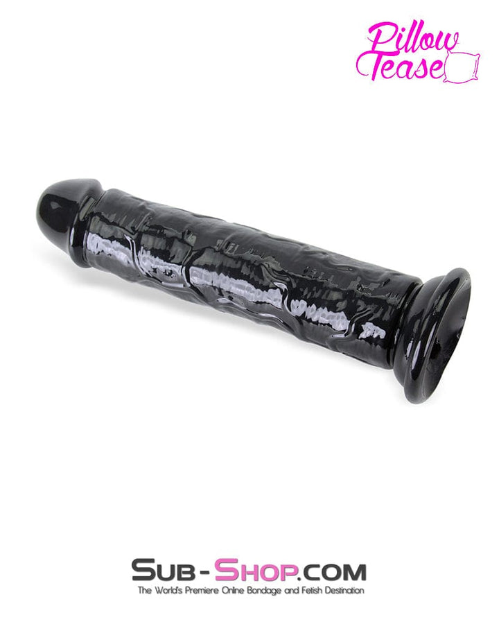 7854M      Large Jelly Realistic Dong, Black Dildo   , Sub-Shop.com Bondage and Fetish Superstore