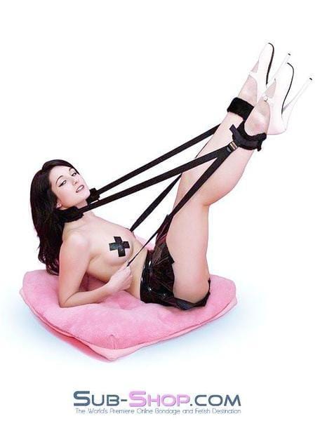 7858DL      Sex Sling Cuffs Nylon Adjustable Padded Neck to Ankle Cuffs - LAST CHANCE - Final Closeout! Black Friday Blowout   , Sub-Shop.com Bondage and Fetish Superstore