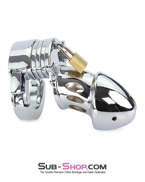 7889M-SIS      Locked Away Steel Sissy Chastity With 3 Length Spacers and 5 Cock Cuff Size Positions Sissy   , Sub-Shop.com Bondage and Fetish Superstore