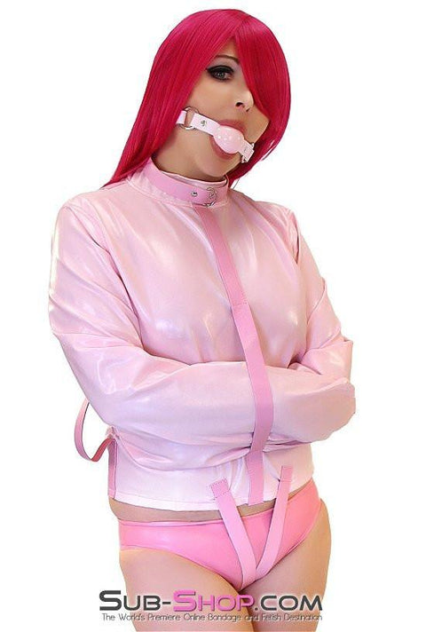 7053A-SIS      Sissy Princess’s Submission Pink Leather Ballgag Sissy   , Sub-Shop.com Bondage and Fetish Superstore