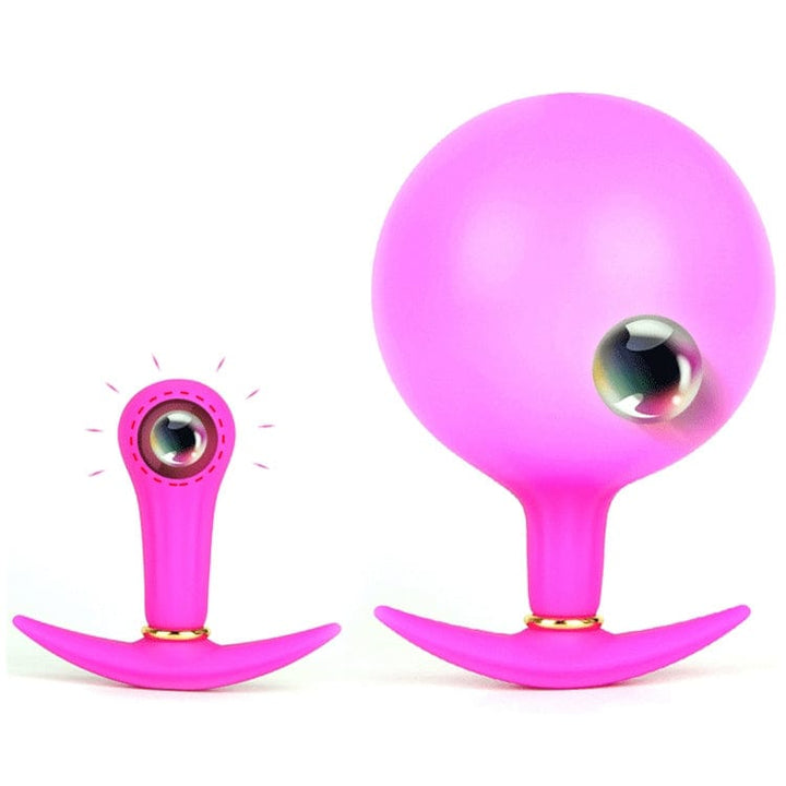 7923M      Vibro Ball Silicone Inflatable Butt Plug with Removable Pump Hose Butt Plug   , Sub-Shop.com Bondage and Fetish Superstore