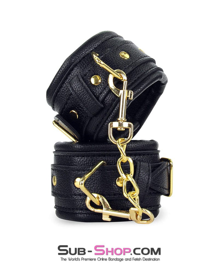 7924M      Gold Standard Thick Padded Wrist Bondage Cuffs Cuffs   , Sub-Shop.com Bondage and Fetish Superstore