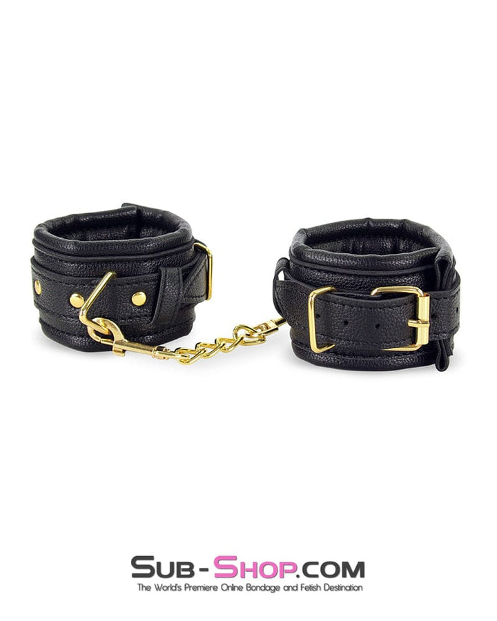 7924M      Gold Standard Thick Padded Wrist Bondage Cuffs Cuffs   , Sub-Shop.com Bondage and Fetish Superstore