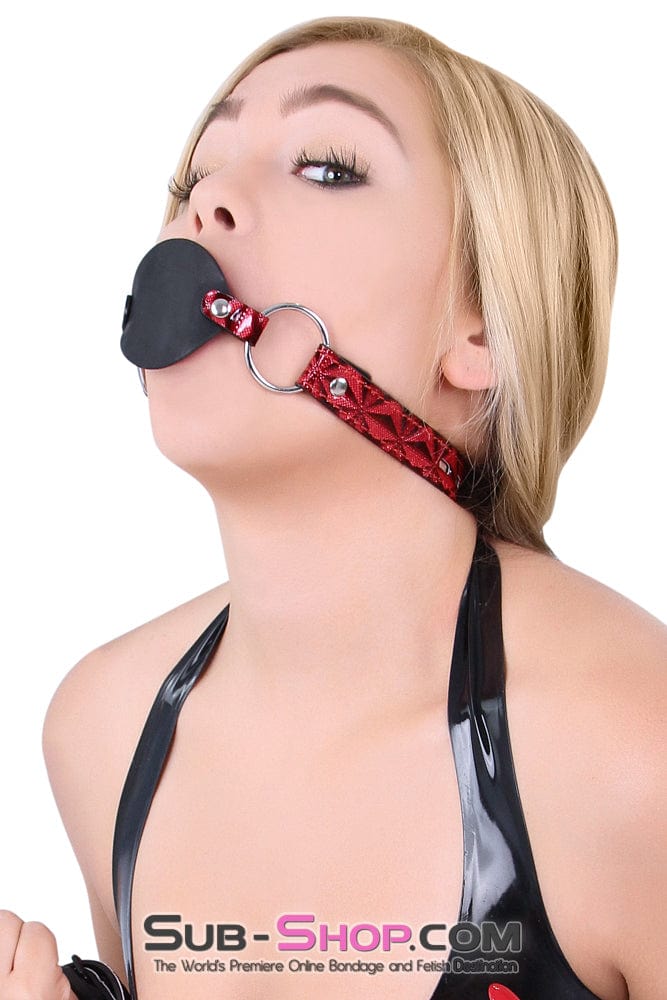 7944DL Rough Sex Silicone Penis Gag with Locking Red Diamond Strap - MEGA Deal MEGA Deal , Sub-Shop.com Bondage and Fetish Superstore