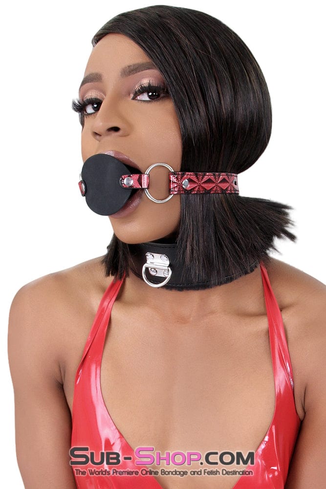 7944DL Rough Sex Silicone Penis Gag with Locking Red Diamond Strap - MEGA Deal MEGA Deal , Sub-Shop.com Bondage and Fetish Superstore
