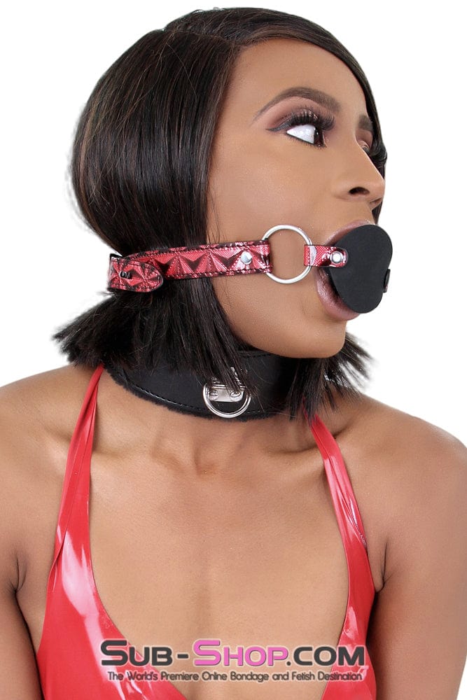 7944DL Rough Sex Silicone Penis Gag with Locking Red Diamond Strap - MEGA Deal MEGA Deal , Sub-Shop.com Bondage and Fetish Superstore