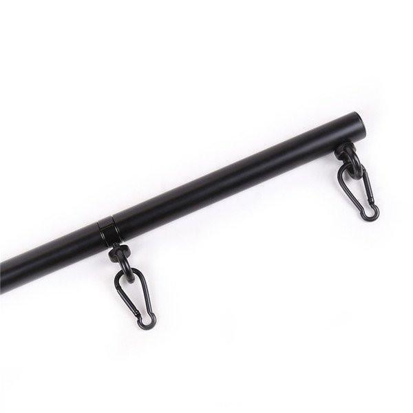 0814DL       ConTRAPtion Black Steel Spreader Bar with 4 Cuff Attachment Clips Spreader Bar   , Sub-Shop.com Bondage and Fetish Superstore