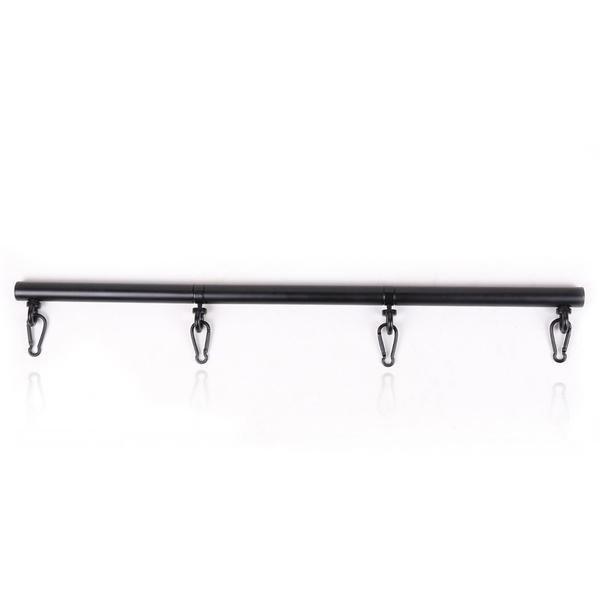 0814DL       ConTRAPtion Black Steel Spreader Bar with 4 Cuff Attachment Clips Spreader Bar   , Sub-Shop.com Bondage and Fetish Superstore