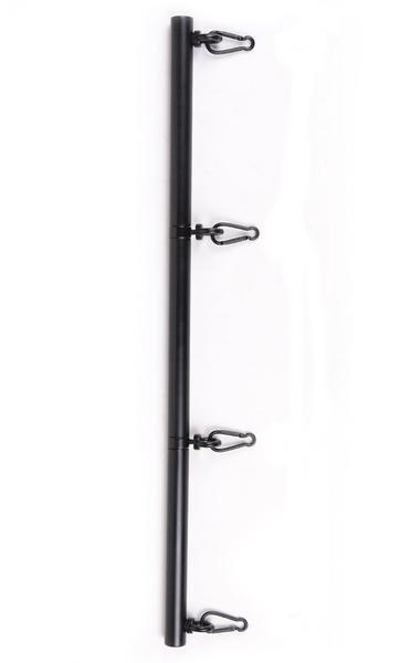 0814DL       ConTRAPtion Black Steel Spreader Bar with 4 Cuff Attachment Clips Spreader Bar   , Sub-Shop.com Bondage and Fetish Superstore