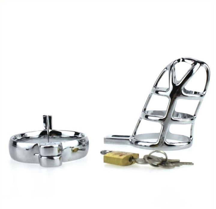 8707HS      Cock Tease Locking Steel Male Chastity Set - MEGA Deal MEGA Deal   , Sub-Shop.com Bondage and Fetish Superstore