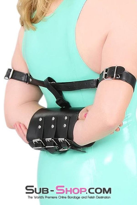 8836HS      Tie In Wrist Muff Cuffs with attached Ankle or Elbow Cuffs Set Wrist and Ankle Bondage   , Sub-Shop.com Bondage and Fetish Superstore