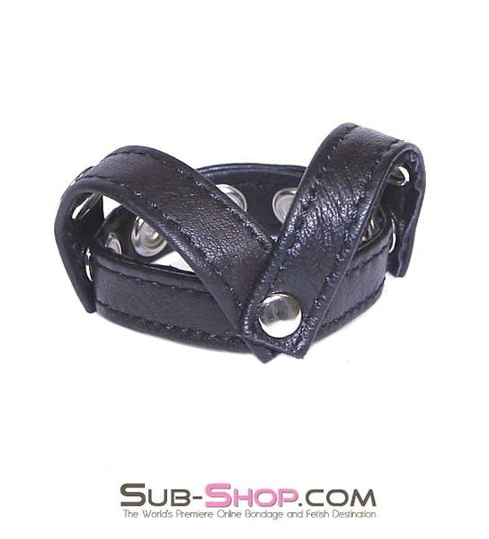 8853HS      Leather Y-Style Cock & Ball Separator Strap Cock Cage   , Sub-Shop.com Bondage and Fetish Superstore