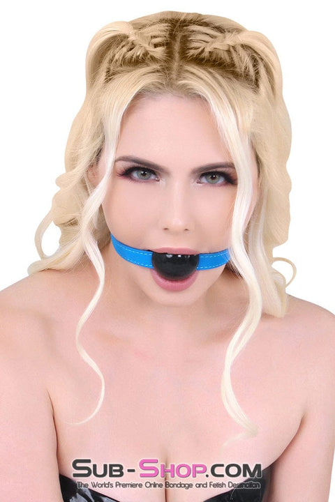 8845MQ      Tantric Blue Strap Beginner Rubber Ball Gag Gags   , Sub-Shop.com Bondage and Fetish Superstore