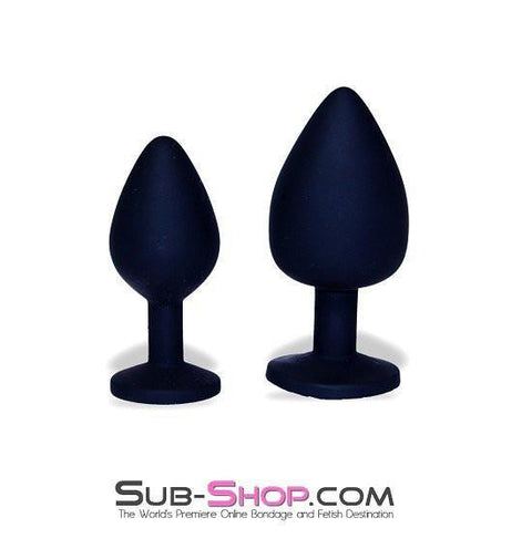 8866MH      Soft Silicone Butt Plug with Crystal Tip, Large Plug Rhinestone Crystal - LAST CHANCE - Final Closeout! MEGA Deal   , Sub-Shop.com Bondage and Fetish Superstore