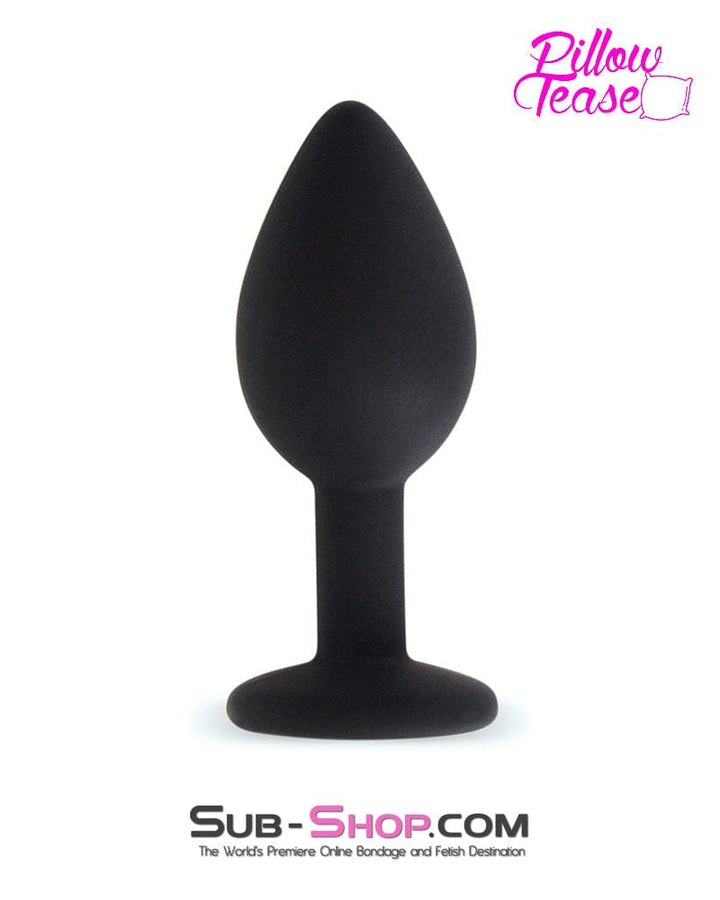 8868E      Small Silicone Butt Plug with Clear Gem Base - LAST CHANCE - Final Closeout! MEGA Deal   , Sub-Shop.com Bondage and Fetish Superstore