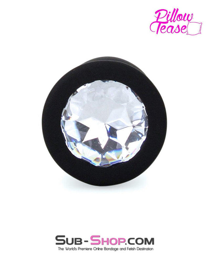 8868E      Small Silicone Butt Plug with Clear Gem Base - LAST CHANCE - Final Closeout! MEGA Deal   , Sub-Shop.com Bondage and Fetish Superstore