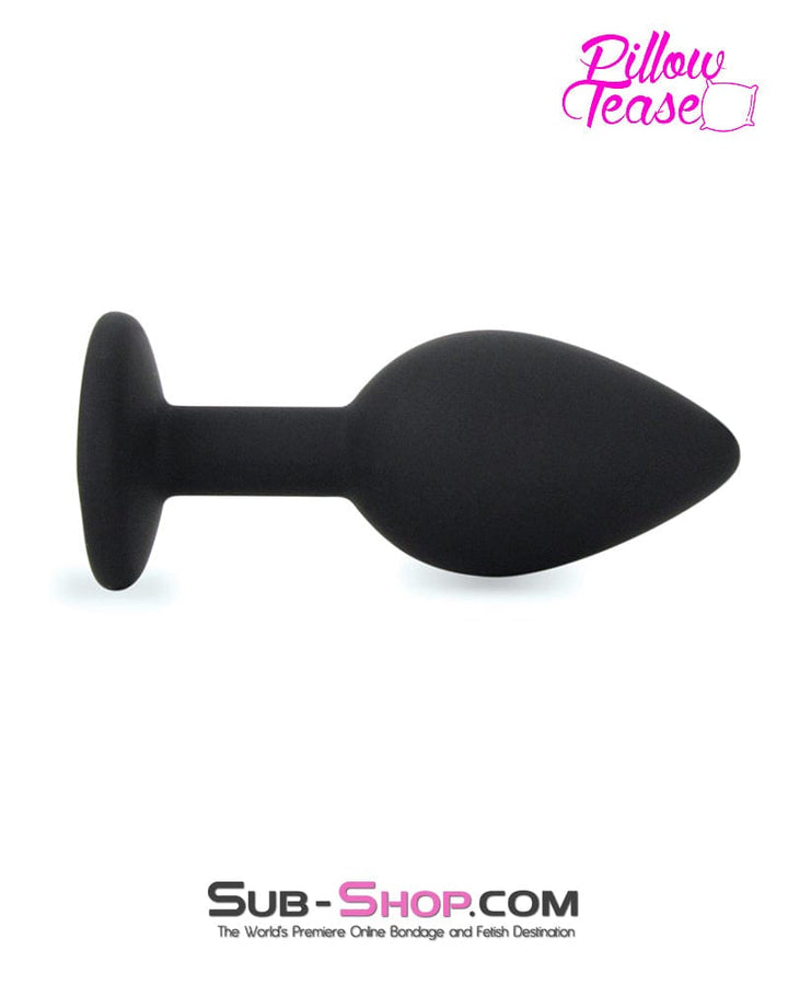 8868E      Small Silicone Butt Plug with Clear Gem Base - LAST CHANCE - Final Closeout! MEGA Deal   , Sub-Shop.com Bondage and Fetish Superstore