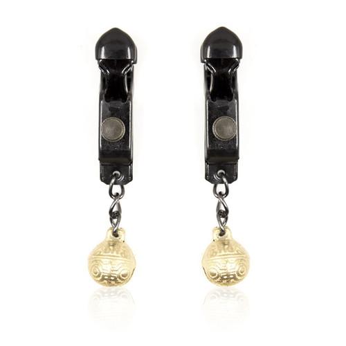 8890M-SIS      Pretty Sissy Boi Bells and Whistles BDSM Roleplay Belled Adjustable Cock and Ball Clamps Sissy   , Sub-Shop.com Bondage and Fetish Superstore