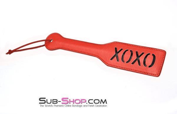 8901HS <b>BOGO!</b> Red Marks XOXO Impression Paddle Paddle , Sub-Shop.com Bondage and Fetish Superstore