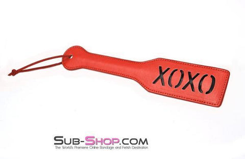 8901HS      Red Marks XOXO Impression Paddle - LAST CHANCE - Final Closeout! Black Friday Blowout   , Sub-Shop.com Bondage and Fetish Superstore