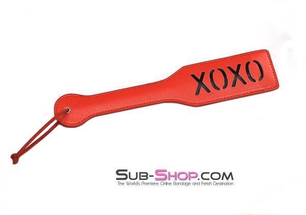 8901HS <b>BOGO!</b> Red Marks XOXO Impression Paddle Paddle , Sub-Shop.com Bondage and Fetish Superstore