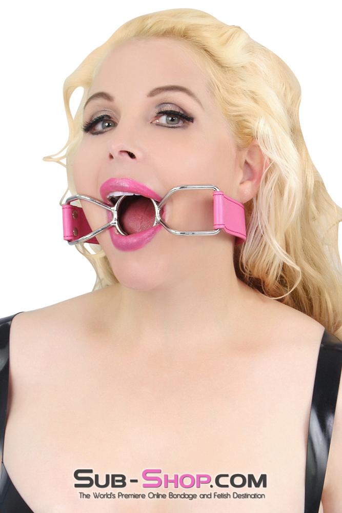 8912MQ      Open Wide My Pretty Hot Pink Open Mouth Ring Gag Gags   , Sub-Shop.com Bondage and Fetish Superstore