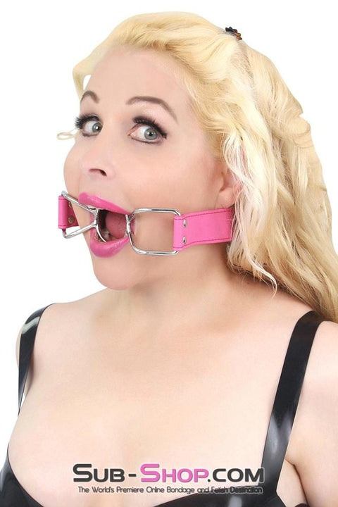 8912MQ      Open Wide My Pretty Hot Pink Open Mouth Ring Gag Gags   , Sub-Shop.com Bondage and Fetish Superstore