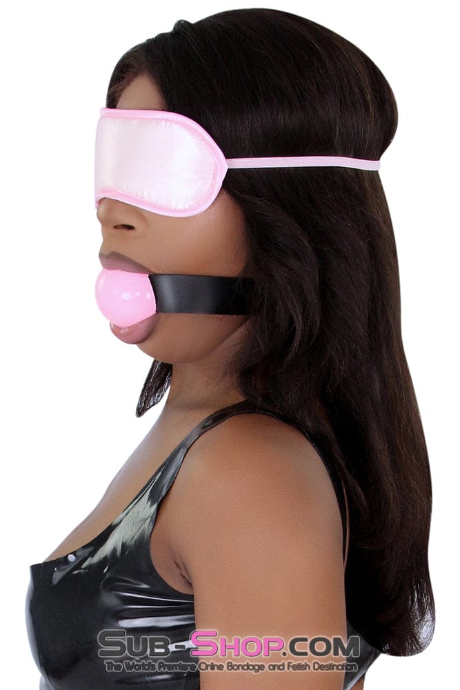 8923DL-SIS      Sissy Bondage Female Domination Basic Accessory Pink Satin Blindfold Sissy   , Sub-Shop.com Bondage and Fetish Superstore