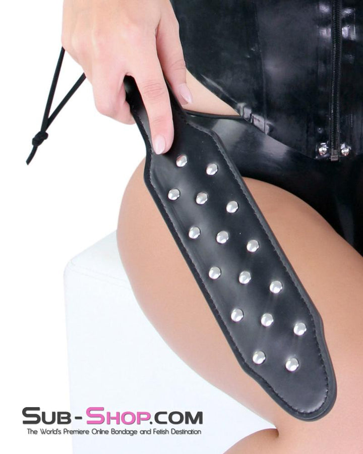 8940DL      Bend Over Baby Long Rivet Face Spanking Slapper - MEGA Deal Black Friday Blowout   , Sub-Shop.com Bondage and Fetish Superstore