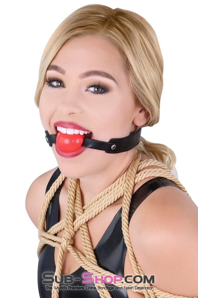 8947DL      <b>BOGO!</b> Bondage Basics Beginner’s Red Rubber Ball Gag Ballgag   , Sub-Shop.com Bondage and Fetish Superstore