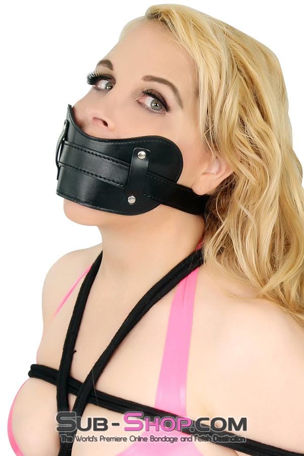 8954DL      Stuffed Slave Mouth Locking Panel Gag - MEGA Deal Black Friday Blowout   , Sub-Shop.com Bondage and Fetish Superstore