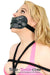 8954DL      Stuffed Slave Mouth Locking Panel Gag - MEGA Deal Black Friday Blowout   , Sub-Shop.com Bondage and Fetish Superstore