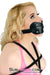 8954DL      Stuffed Slave Mouth Locking Panel Gag - MEGA Deal Black Friday Blowout   , Sub-Shop.com Bondage and Fetish Superstore