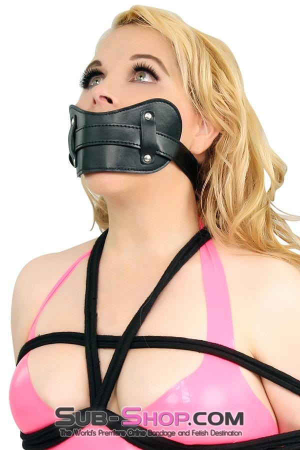 8954DL      Stuffed Slave Mouth Locking Panel Gag - MEGA Deal Black Friday Blowout   , Sub-Shop.com Bondage and Fetish Superstore