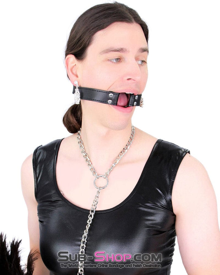 8958DL-SIS      Sissy Mistress Slave Bondage Basics Leatherette Open Mouth Ring Gag Sissy   , Sub-Shop.com Bondage and Fetish Superstore