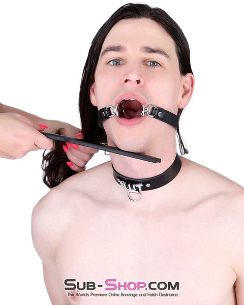 8960DL      Ring My Bell Metal Ring Gag with Tongue Depressor Ring - MEGA Deal Black Friday Blowout   , Sub-Shop.com Bondage and Fetish Superstore